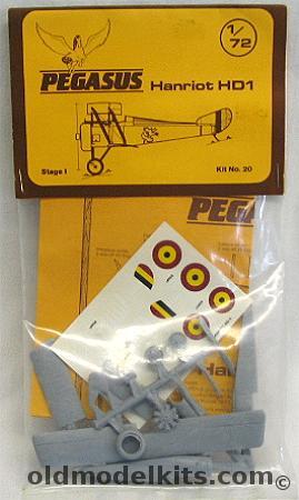 Pegasus 1/72 Hanriot HD-1 - Bagged, 20 plastic model kit